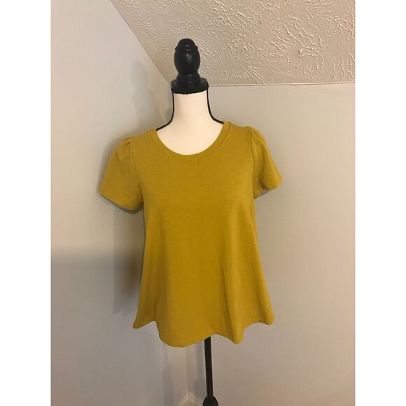 Anthropologie Eri + Ali Westward Yellow Swing T-Shirt - Size Medium - NWT - Picture 1 of 10
